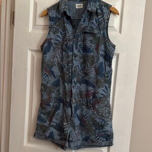 Hudson Jeans Blue Patterned Women's Romper
